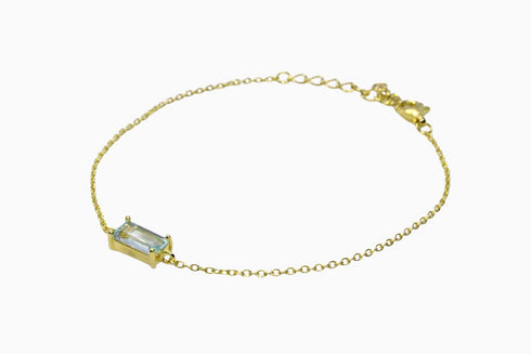 Ameya अमेय | Blauer Topas | Armband | 18K Vermeil Vergoldung