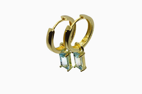 Ameya अमेय | Blauer Topas | Hoop | 18K Vermeil Vergoldung