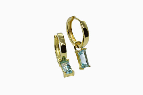 Ameya अमेय | Blauer Topas | Hoop | 18K Vermeil Vergoldung