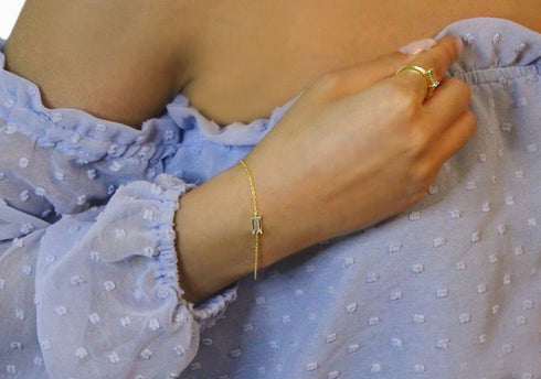 Ameya अमेय | Blauer Topas | Armband | 18K Vermeil Vergoldung