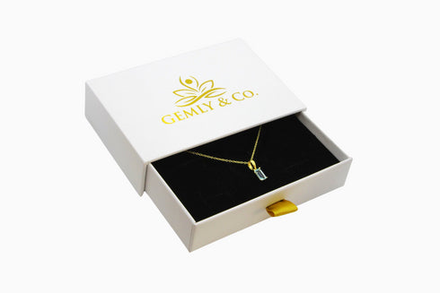 Ameya अमेय | Blauer Topas | Halskette | 18K Vermeil Vergoldung