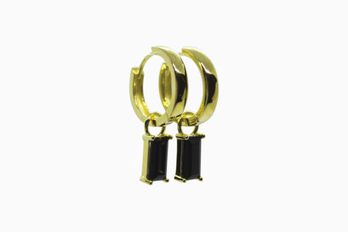 Ameya अमेय | Onyx | Hoop | 18K Vermeil Vergoldung