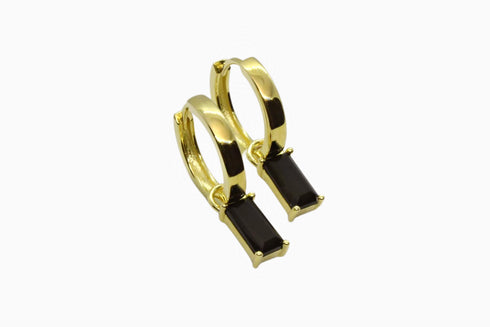 Ameya अमेय | Onyx | Hoop | 18K Vermeil Vergoldung