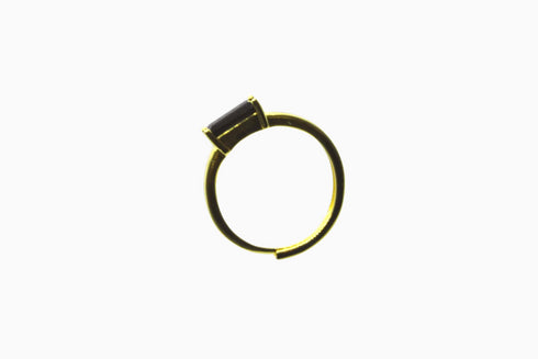 Ameya अमेय | Onyx | Ring | 18K Vermeil Vergoldung