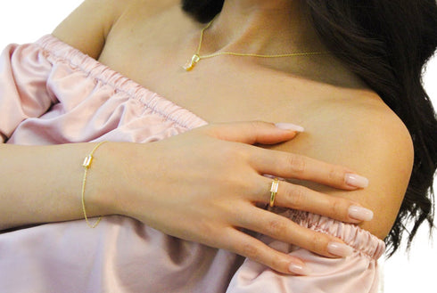 Ameya अमेय | Rose Quartz | Bracelet | 18K Gold Vermeil