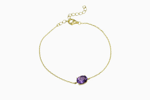 Divya दिव्या | Amethyst | Armband | 18K Vermeil Vergoldung