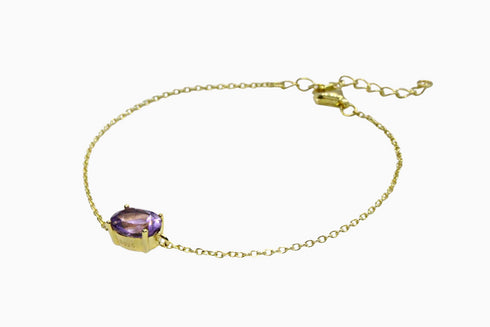 Divya दिव्या | Amethyst | Armband | 18K Vermeil Vergoldung