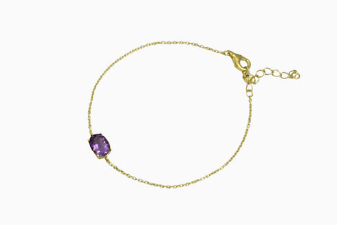 Divya दिव्या | Amethyst | Armband | 18K Vermeil Vergoldung