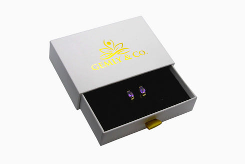 Divya दिव्या | Amethyst | Hoop | 18K Vermeil Vergoldung