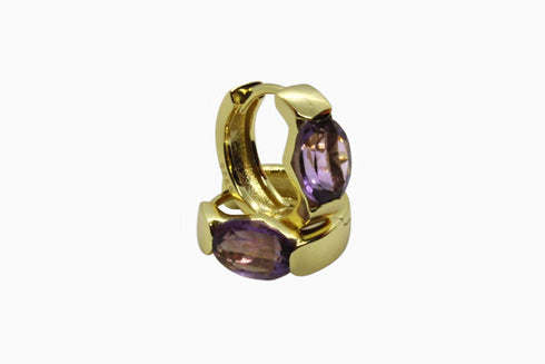 Divya दिव्या | Amethyst | Hoop | 18K Vermeil Vergoldung