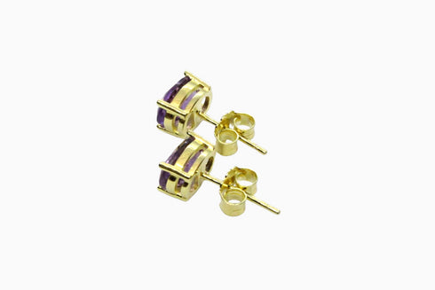 Divya दिव्या | Amethyst | Ohrstecker | 18K Vermeil Vergoldung