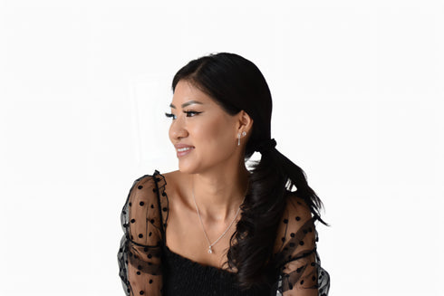 Divya दिव्या | Rosenquarz | Halskette | Silber | Rhodiniert