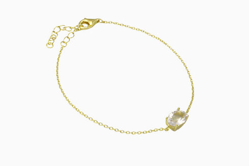 Divya दिव्या | Bergkristall | Armband | 18K Vermeil Vergoldung