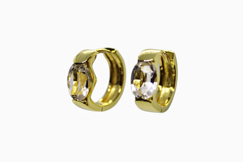 Divya दिव्या | Bergkristall | Hoop | 18K Vermeil Vergoldung