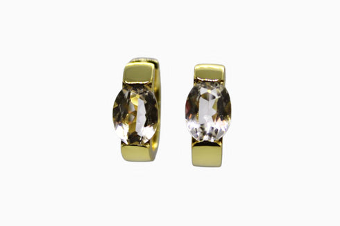 Divya दिव्या | Bergkristall | Hoop | 18K Vermeil Vergoldung