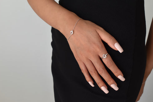 Divya दिव्या | Bergkristall | Ring | Silber | Rhodiniert