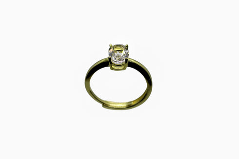 Divya दिव्या | Rock Crystal | Ring | 18K Gold Vermeil