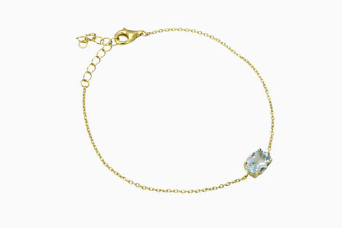 Divya दिव्या | Blue Topaz | Bracelet | 18K Gold Vermeil