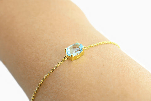 Divya दिव्या | Blue Topaz | Bracelet | 18K Gold Vermeil