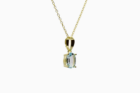 Divya दिव्या | Blauer Topas | Halskette | 18K Vermeil Vergoldung