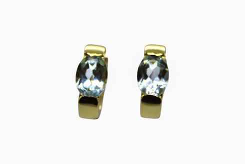 Divya दिव्या | Blauer Topas | Hoop | 18K Vermeil Vergoldung