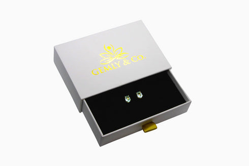 Divya दिव्या | Blauer Topas | Ohrstecker | 18K Vermeil Vergoldung