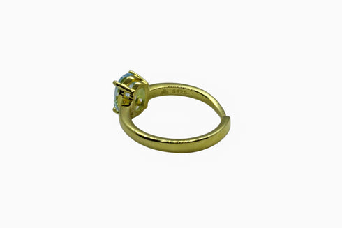 Divya दिव्या | Blauer Topas | Ring | 18K Vermeil Vergoldung