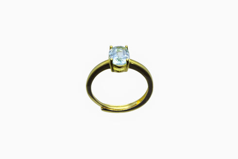 Divya दिव्या | Blauer Topas | Ring | 18K Vermeil Vergoldung
