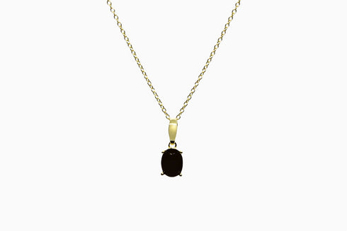 Divya दिव्या | Onyx | Halskette | 18K Vermeil Vergoldung