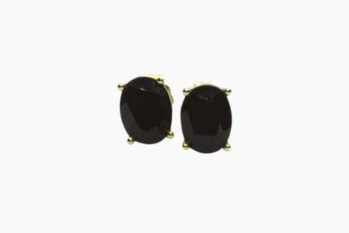 Divya दिव्या | Onyx | Ohrstecker | 18K Vermeil Vergoldung