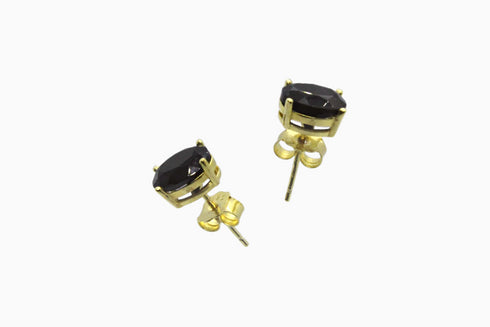 Divya दिव्या | Onyx | Ohrstecker | 18K Vermeil Vergoldung