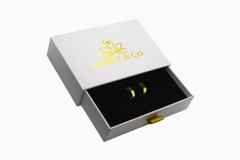 Divya दिव्या | Onyx | Hoop | 18K Vermeil Vergoldung