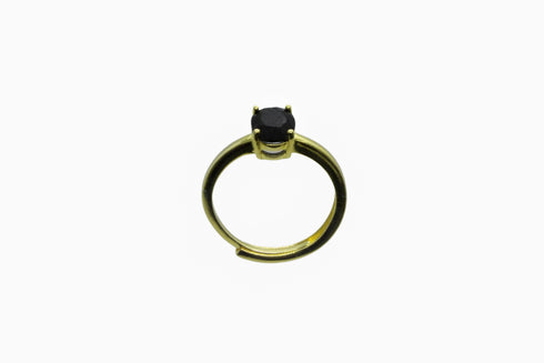 Divya दिव्या | Onyx | Ring | 18K Vermeil Vergoldung