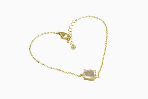 Divya दिव्या | Rosenquarz | Armband | 18K Vermeil Vergoldung