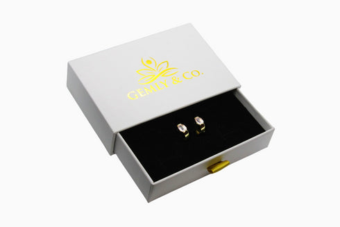 Divya दिव्या | Rosenquarz | Hoop | 18K Vermeil Vergoldung