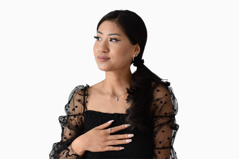 Divya दिव्या | Rosenquarz | Ring | Silber | Rhodiniert