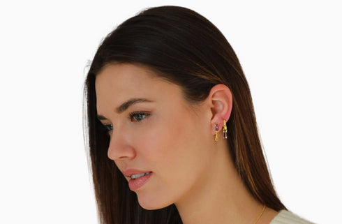 Ameya अमेय | Amethyst | Hoop | 18K Vermeil Vergoldung