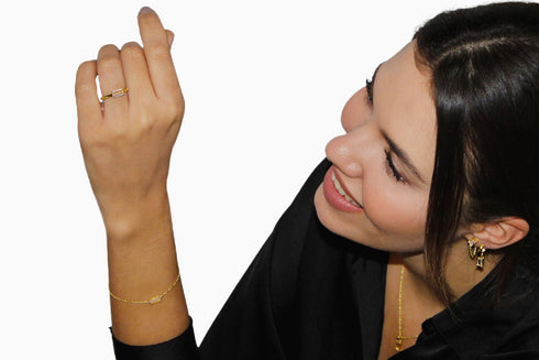 Ameya अमेय | Bergkristall | Ring | 18K Vermeil Vergoldung