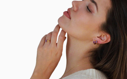 Divya दिव्या | Amethyst | Ring | 18K Vermeil Vergoldung