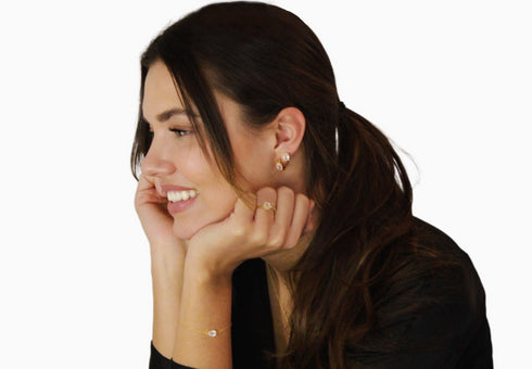 Divya दिव्या | Rosenquarz | Armband | 18K Vermeil Vergoldung