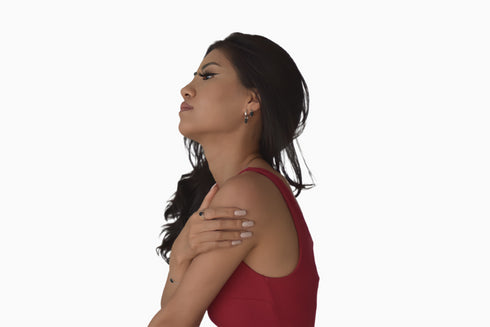 Divya दिव्या | Onyx | Hoop | Silber | Rhodiniert